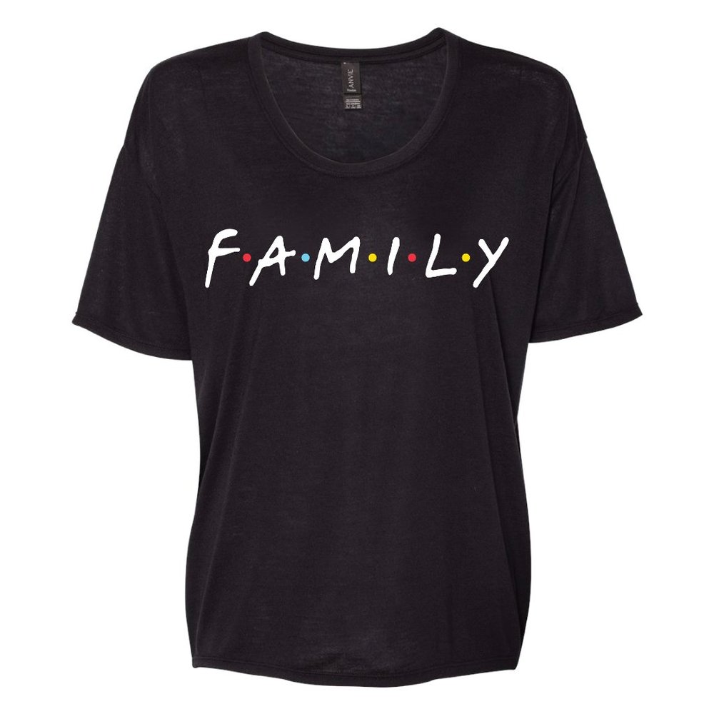 Dolman Shirt Friends Family Black